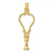 14K Yellow Gold 3-D Stethoscope Pendant