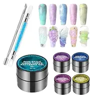 Molding Gel for Nails,5 Colors Nail Solid Builder Sculpting Gel | Manicure Set Non-Stick with Carving Pen, Soak off UV/LED for Home Salon Use