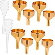 HEALSOPTHY Miniature Metal Funnels Small Filling Funnels for Bottles Perfect for Perfume Oils and Craft Work Set of 10