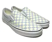 Vans Slip On Checkerboard Light Blue Men’s Size 9.5 Skateboarding Casual Shoes