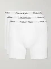 Calvin Klein Modern Cotton Strech 3-Pack Boxer Briefs, White, S