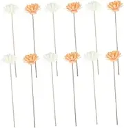 Beatifufu 12pcs Rattan Reed Diffuser Sticks Refill for Essential Oils Flameless Operation Realistic Flower Design Lasting Continuous Fragrance Home Decor Scented Sticks