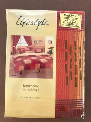 Lifestyle Single Bed Set - Napolina - Duvet cover, Sheet and Pillowcase