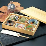 Yamasita Craft Shiraki Kakunagamatsu Hanado Bento Box, Six Dividers