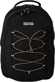 [Kenneth Cole] Reaction Laptop Backpack With Bungee Cords Black