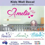 Custom Name Wall Decals, Removable Wall Stickers For Kids Room Decoration