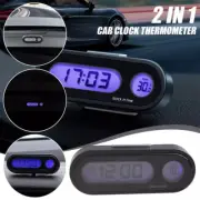 Mini LCD Car Clock Digital Thermometer Car Luminous Clock Electronic U9B5