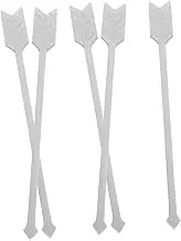 PAMINGONO 5 Pack Metal Stirrers Stainless Steel Stirring Rods for Coffee Cocktails Reusable Beverage Stirrer Arrow Shape