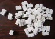 Lego 1x2 White Embossed Bricks (50 pieces) #98283