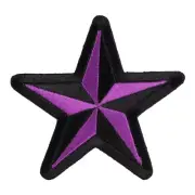 Nautical Star Purple & Black Patch, Star Patches