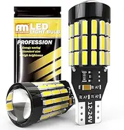 ANTEMOON T15 W16W LED Bulb 6500K White Super Bright 921 912 906 904 Halogen Replacement Light Bulbs 12V 24V Canbus Error Free for Car Backup Reverse Lights, Pack of 2