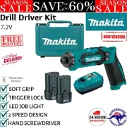 New Makita DF012DSE 7.2V 1.5Ah Li-ion Cordless Drill Driver Kit Tool Combo Case