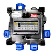 32A 3 Pin Plug to 4 x 16A + 2 x 13A Sockets With MCBs and RCD | PCE POWER CUBE