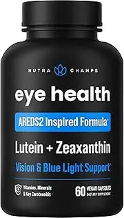 Eye Vitamins with Lutein and Zeaxanthin - AREDS 2 Formula for Macular Degeneration, Strain, Dry Eyes & Vision Support - Optify Eye Health Ocular Care Supplement with Omega 3 Powder & Bilberry Extract