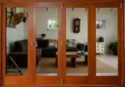 STACKER BIFOLD DOORS,CEDAR, 2950 x 2100H, 1R - 3L STAINED , HUNG, CUSTOM ORDER