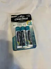ChapStick Active 2-in-1 Lip Care SPF 25 Mineral Based Sunscreen 3ct Variety Pack
