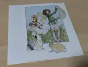 F.Y. Cory Greeting Card Fairy w/ Bubble Pipe and Girl w/ Ducks 2001