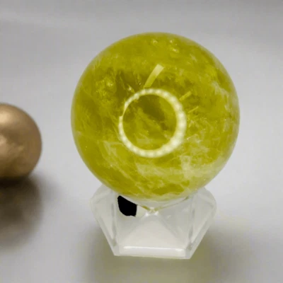 Natural Citrine Sphere Crystal of Abundance 325 grams