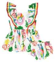 [Stella McCartney Kids] Stella McCartney Kids Baby printed cotton dress and bloomers set M 3 multicoloured