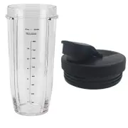 32oz Cup with Spout Lid for Nutri Ninja Blender, 946ml, Bright