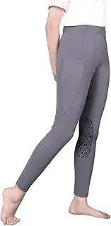 [Harrison Howard] Kids Equestrian Breeches Girls Knee-Patch Horse Riding Pants Schooling Tights