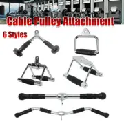 Cable Pulley Attachment Tricep Rope V Grip LAT Pull Down Gym Accessory AU
