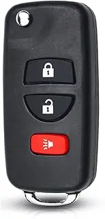 FLJKCT Car Key Shell 4 Button Remote Key Shell Case Folding Flip,for Infiniti G35 I35 350Z,for Nissan Sentra Altima Maxima 02-06