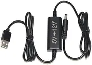 5V to 12V Voltage Step up DC-DC Converter Cable Boost line USB to 5.5x2.1mm Plug for Low Power Devices routher Fans led 1.5M Length