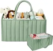 Diaper Organizer,Spacious Diaper Bag Organizer | Portable Foldable with Handle Safe Waterproof Storage for Nursery Bedside Bathroom Desk