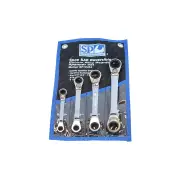 SP Tools 4Pcs Double Ring Gear Drive Spanner Set - 15 Degree Offset SAE Wrench