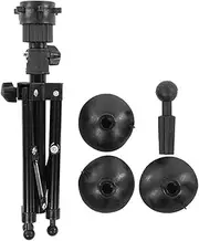 Wig Head Stand Mannequin Tripod Hairdressing False Head Mold Stand Bracket Black for Hair Cutting Braiding Styling