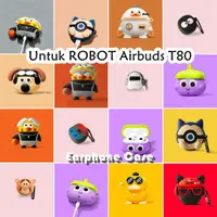 在飛比找蝦皮購物優惠-適用於 ROBOT Airbuds T80 手機殼創意卡通小