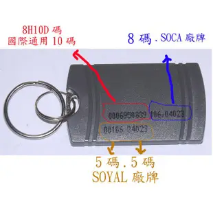 唯讀 EM 長方扣 鐵環不斷裂 ID 唯讀帶噴碼 感應卡 125KHZ EM125KHZ 門禁扣 SOCA so