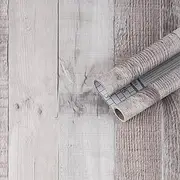 Art3d Wood Grain Peel and Stick Wallpaper, 305x40 CM Self Adhesive Contact Paper for Furniture, Cabinet, Countertop, Grey Shiplap Wallpaper