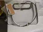 Michael Kors Chelsea Large Silver Convertible Clutch Optic White Shoulder Strap