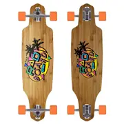 Rad Board Co Complete Drop Through Outdoor Longboard Deck Bamboo Cabin 9in