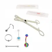 Piercing Kit Cannula Needles 8 Parts Belly /Tongue/ Nipple and Nose