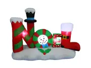 4 Foot Long Christmas Inflatable Noel Snowman Air Blown LED Yard Decoration