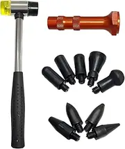 Apalie 10Pcs Dent Repair Tool Kits inclued Rubber Hammer and 9 Pcs Heads Tap Down Tools, Paintless Dent Removal Tools Kits for Auto Body DIY Dent Fix