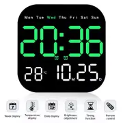 18.5cm Digital LED Desk Alarm Clock Large Display Wall Clock Temperature Date