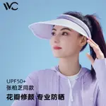 （明星同款）韓國VVC花楹系列防晒帽 UPF50+遮臉防紫外線運動戶外帽沙灘帽 戶外運動時尚遮陽帽 女神百搭防晒太陽帽子