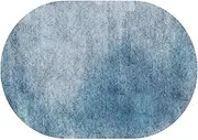 Nordic Design Blue Large Rug Short Pile Washable Bedroom Living Room Bedside Kitchen Non-Slip Decor Floor Mats 120x180cm Ellipse Sofa Rugs Small(3.3ft×5.2ft/100×160cm)