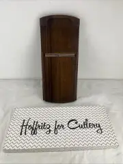 Hoffritz Sabatier Hanging Magnetic 5 Slot Wood Knife Block Unique Design