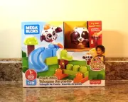 Fisher Price Mega Bloks Peek A Blocks Panda Slide First Builders 14 Pieces NEW