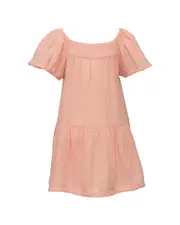 Snapper Rock Peach Flutter Sleeve Beach Dress