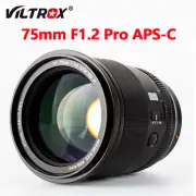 Viltrox 75mm F1.2 Pro APS-C AF Auto Focus Large Aperture Lens for Sony E Camera