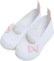 AngelSmile(エンジェルスマイル) [Angel Smile] JORS2016002-1 Joricom Ankuru x Angel Smile Royal School Collaboration Decoration Shoes Pink Ribbon 5.9 inches (15.0 cm) JORS2016002-1 Girls White