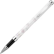 Pentel Sterling Energel Liquid Gel Pen 0.7mm Medium Nib White Rose Barrel Blue Ink in Premium Case (K620WC-PBOX)