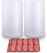 Bubble Cushioning Wrap Roll 2 Pack 12 Inch X 74 Feet, Perforated Every 12 Inch
