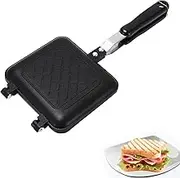 Sandwich Maker | Non-Stick Grilled Waffles | Cast Iron Pie Maker, Campfire Cooking Equipment - Pie Irons for Camping Cast Iron Mountain Pie